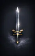 Ace of Swords tarot card illustration featuring upright sword, crown, clouds parted in a breakthrough clarity, truth, mental precision ceremonial composition.