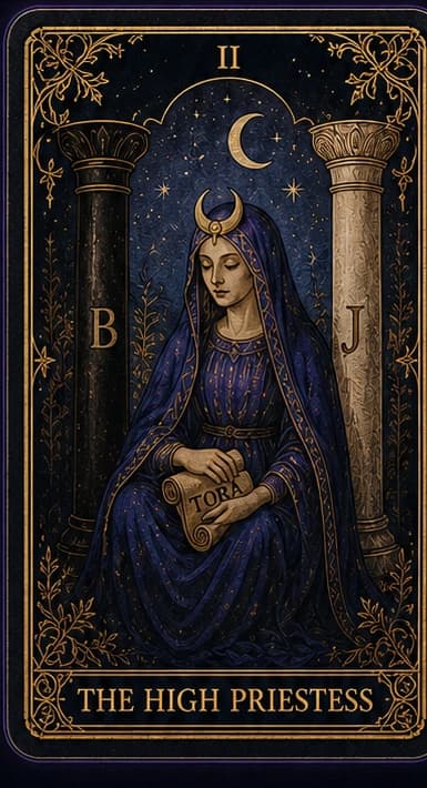The High Priestess tarot card meaning illustration